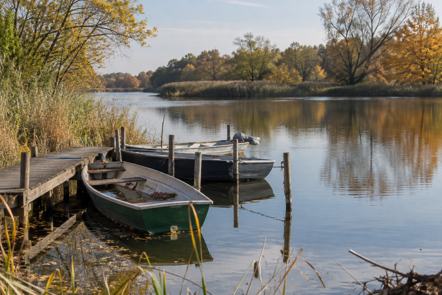 Wo die Boote Pause machen